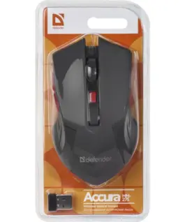 Alternative view of Defender Optical мишка ACCURA MM-275 RF черен червен