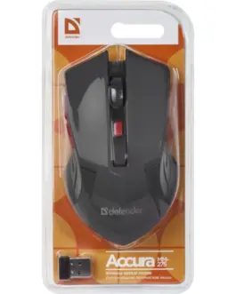 Alternative view of Defender Optical мишка ACCURA MM-275 RF черен червен