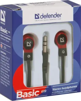 Alternative view of Defender Wiчервен earphones BASIC 619 черен-червен