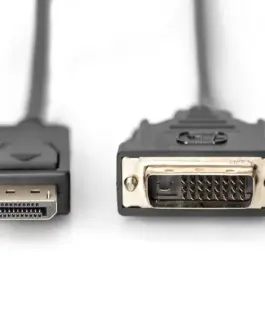 Alternative view of Digitus адаптер DisplayPort кабел with snap 1080p 60Hz FHD Type DP / DVI-D (24 + 1) M / M 3m