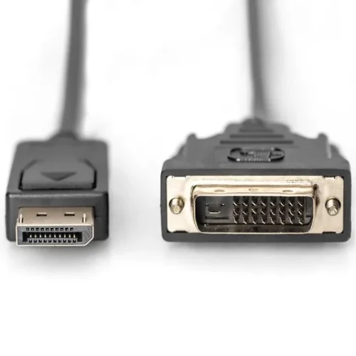 Digitus адаптер DisplayPort кабел with snap 1080p 60Hz FHD Type DP / DVI-D