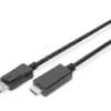 Digitus адаптер кабел Displayport 1.2 with interlock 4K 60Hz UHD Typ DP/HDMI A M/M черен