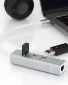 Alternative view of Digitus Hub 3-port USB3.0 Type C захранващ блок aluminum