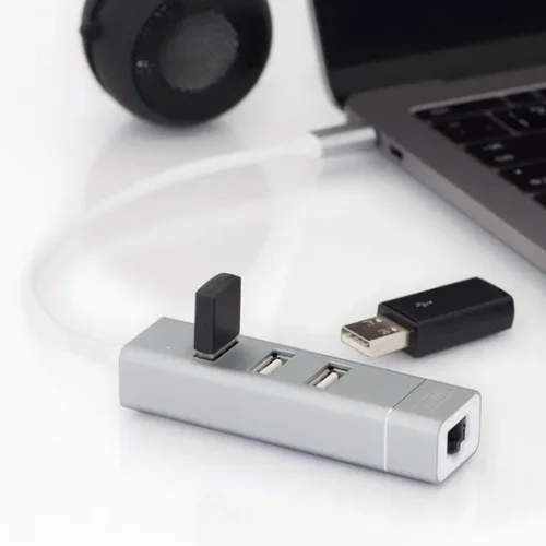 Alternative view of Digitus Hub 3-port USB3.0 Type C захранващ блок aluminum