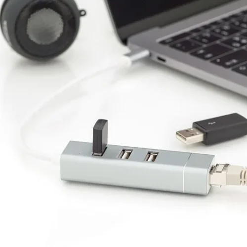 Digitus Hub 3-port USB3.0 Type C захранващ блок aluminum
