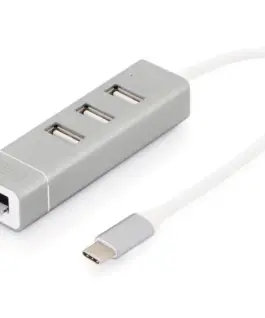 Digitus Hub 3-port USB3.0 Type C захранващ блок aluminum