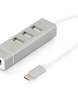 Digitus Hub 3-port USB3.0 Type C захранващ блок aluminum