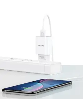 Alternative view of USAMS USAMS мрежоо зарядно 1xUSB t21 Lightning 2.1A