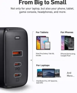 Alternative view of AUKEY AUKEY PA-B6S GaN ultraf ast мрежово зарядно 90W