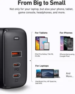 Alternative view of AUKEY AUKEY PA-B6S GaN ultraf ast мрежово зарядно 90W