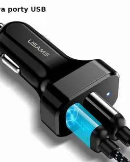 Alternative view of USAMS USAMS зарядно за кола 2xUSB C13 Only Head