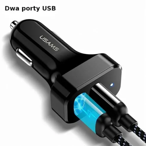 Alternative view of USAMS USAMS зарядно за кола 2xUSB C13 Only Head