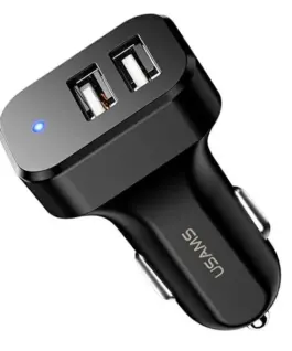 USAMS USAMS зарядно за кола 2xUSB C13 Only Head