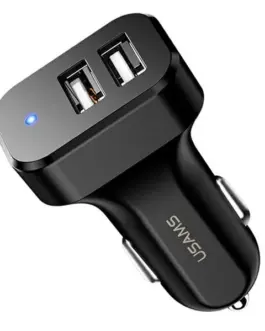 USAMS USAMS зарядно за кола 2xUSB C13 Only Head