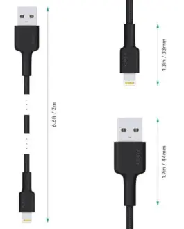 Alternative view of AUKEY AUKEY CB-AL05 черен ult rafast Nylon Lightning