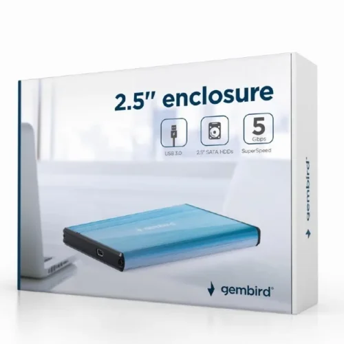 Alternative view of Gembird кутия за външен диск 2.5 USB 3.0 blue