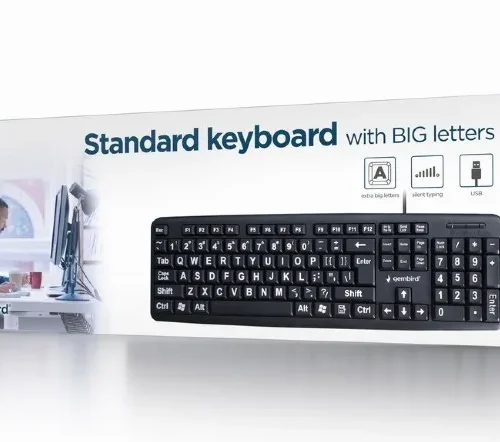 Alternative view of Gembird Standard клавиатура USB for senior