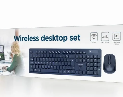 Alternative view of Gembird Set keyboard+mouse черен/wireless US