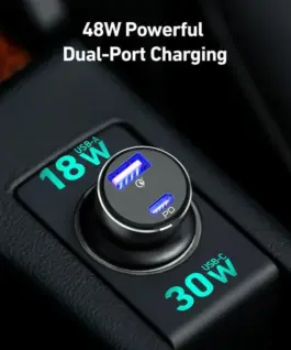 Alternative view of AUKEY AUKEY CC-Y48 ultrafast зарядно за кола 2xUSB