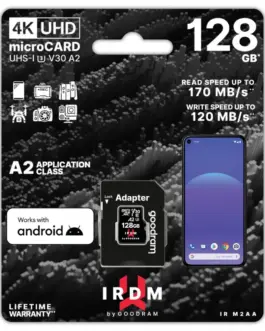 GOODRAM памет card microSD IRDM 128GB UHS-I U3 A2 + адаптер