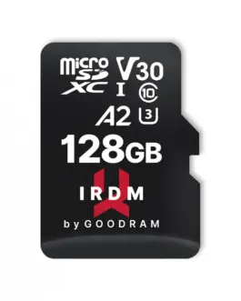 Alternative view of GOODRAM памет card microSD IRDM 128GB UHS-I U3 A2 + адаптер