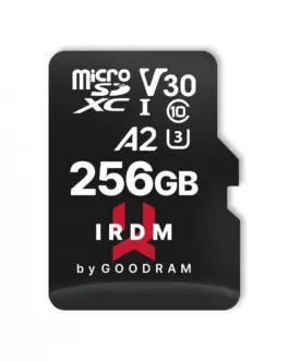 Alternative view of GOODRAM памет card microSD IRDM 256GB UHS-I U3 A2 + адаптер