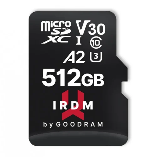 Alternative view of GOODRAM памет card microSD IRDM 512GB UHS-I U3 A2 + адаптер