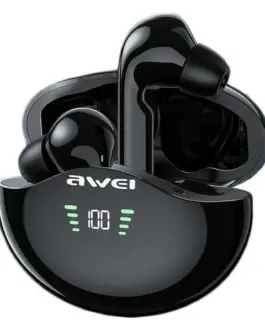 AWEI Earphones Bluetooth 5.1 T12P TWS+ dock черен