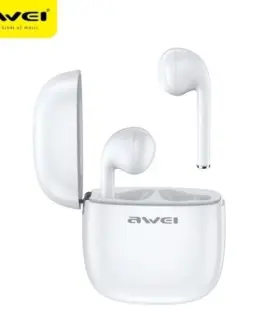 AWEI Earphones Bluetooth T28 TWS+docking бял