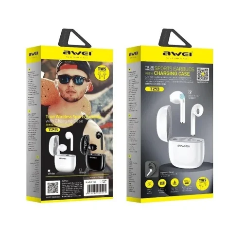 Alternative view of AWEI Earphones Bluetooth T28 TWS+docking черен