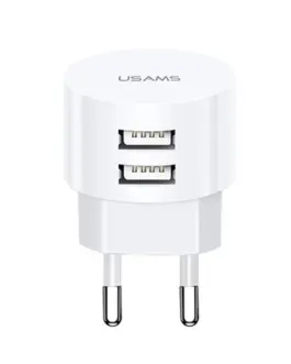 USAMS зарядно T20 2XUSB 2,1A Round