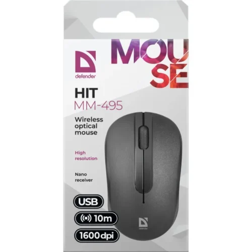 Defender Optical mouse hit MM-49 5 RF черен 1600 dpi