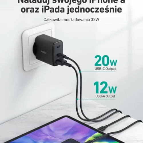 AUKEY PA-F3S Wall Charg er 2xUSB Power Delivery