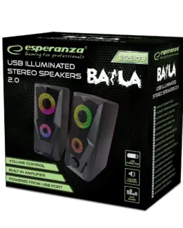 Alternative view of Esperanza USB SPEAKER 2.0 LED RAINBOW BAILA