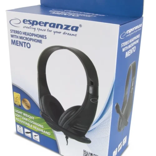 Alternative view of Esperanza STEREO слушалки WITH MICROPHONE MENTO