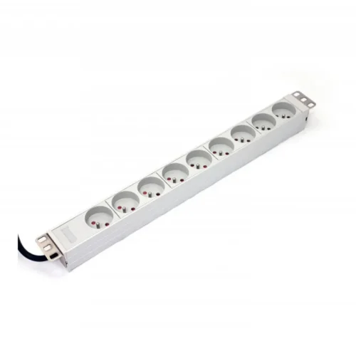 Alternative view of Digitus 1U aluminum PDU rackmoun table 16A 9x outlet