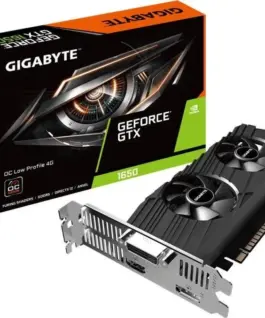 Gigabyte видео карта GeForce GTX 1650 OC LP 4GB 128bit GDDR5 HDMI/DP/DVI