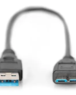 Alternative view of Digitus USB3.0 кабел 0,25m USB A/microUSB B M/M черен 0,25m