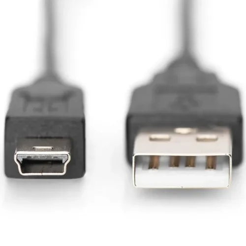 Alternative view of Digitus кабел за връзка USB A / miniUSB B M/M 1 m черен