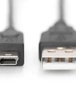 Alternative view of Digitus кабел за връзка USB A / miniUSB B M/M 1,8 m черен
