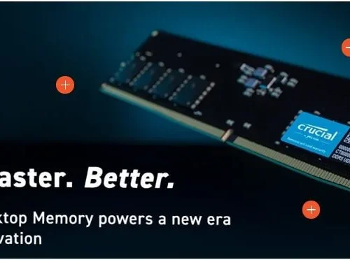 Alternative view of Crucial DDR5 8GB/4800 CL40 (16Gbit)