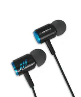 Esperanza METAL EARPHONES WITH MICROPHONE черен/червен