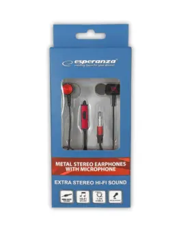 Alternative view of Esperanza METAL EARPHONES WITH MICROPHONE