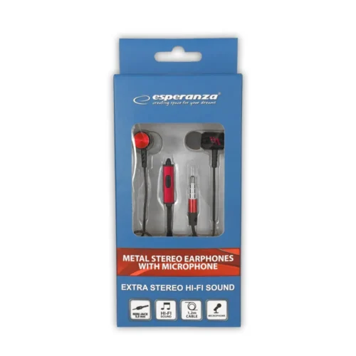 Alternative view of Esperanza METAL EARPHONES WITH MICROPHONE