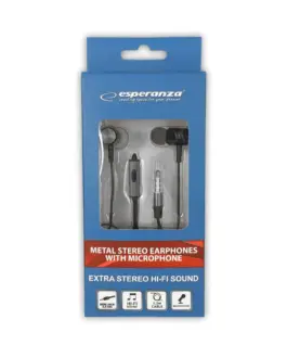 Alternative view of Esperanza METAL EARPHONES WITH MICROPHONE