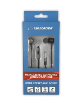 Alternative view of Esperanza METAL EARPHONES WITH MICROPHONE