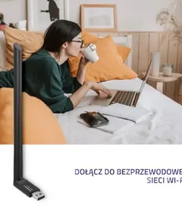 Qoltec Wi-Fi USB адаптер with antenna wireless