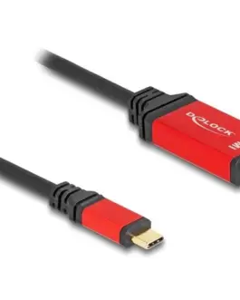 Alternative view of Кабел Delock USB-C - HDMI, 2m, Червен