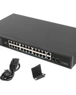 Alternative view of Lanberg Switch 24X 100MB POE+ RSFE-24P-2C-360