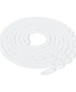 Qoltec кабел organizer 14mm 10m бял